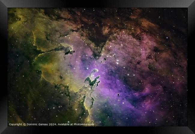 Eagle Nebula Featuring The Pillars of Creation Framed Print by Dominic Gareau