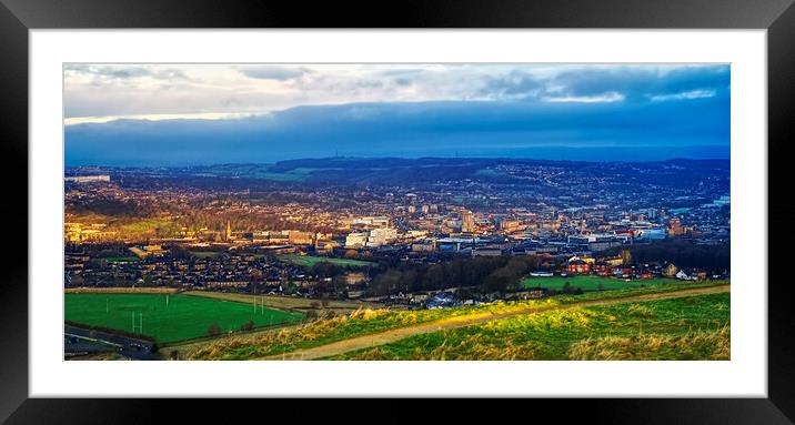 Huddersfield Panorama Framed Mounted Print by Alison Chambers