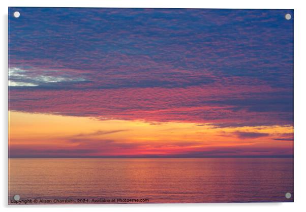 Cornish Sunset Acrylic by Alison Chambers