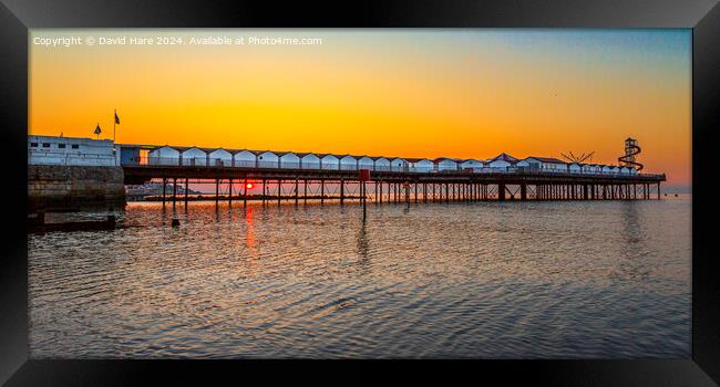 Herne Bay Pier at Sunset Framed Print by David Hare