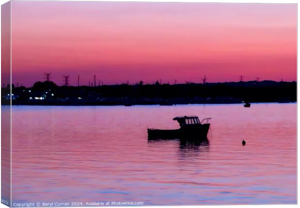 Sunset Poole Harbour  Canvas Print by Beryl Curran