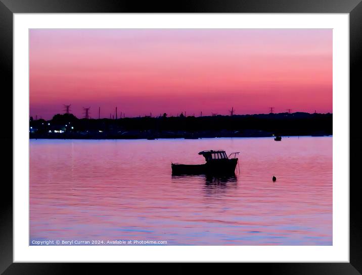 Sunset Poole Harbour  Framed Mounted Print by Beryl Curran