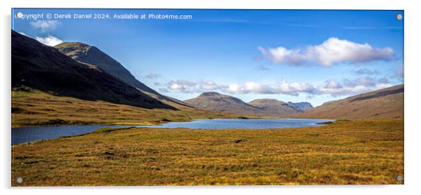 Loch a' Bhraoin Acrylic by Derek Daniel