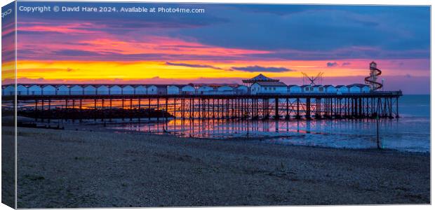 Herne Bay at Sunset Canvas Print by David Hare