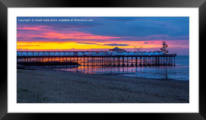 Herne Bay at Sunset Framed Mounted Print by David Hare