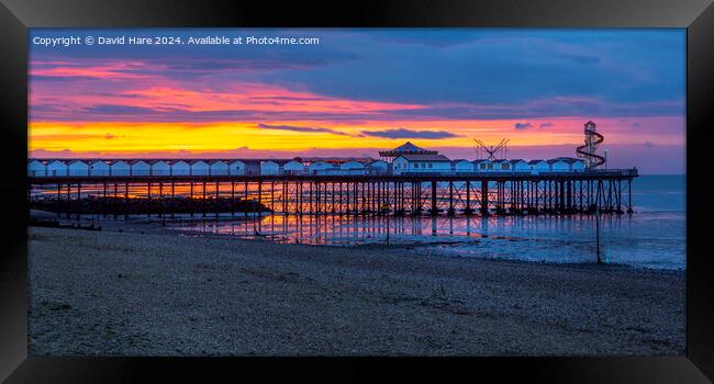 Herne Bay at Sunset Framed Print by David Hare