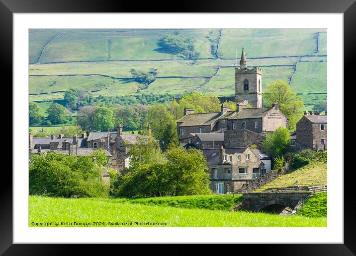 Hawes, North Yorkshire Framed Mounted Print by Keith Douglas