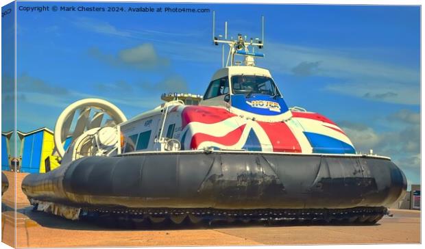 Hovercraft just about to depart Southsea May 2024 Canvas Print by Mark Chesters