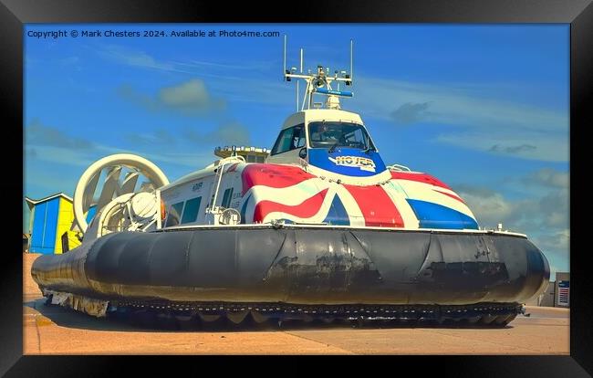 Hovercraft just about to depart Southsea May 2024 Framed Print by Mark Chesters
