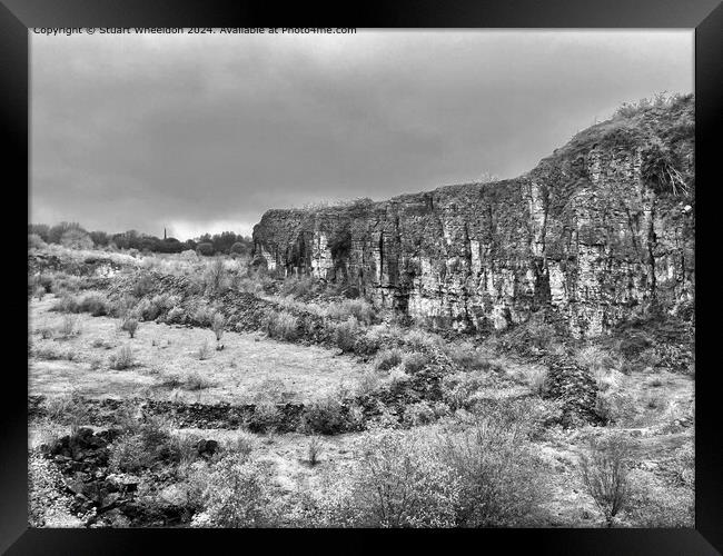 Abandoned Quarry Matlock Landscape Framed Print by Stuart Wheeldon