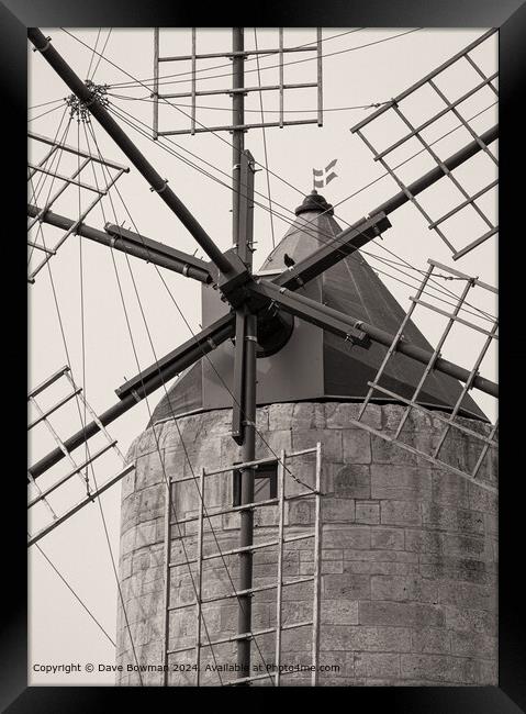 Maltese Windmill Framed Print by Dave Bowman