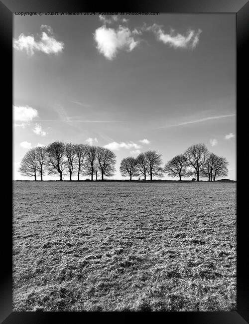 Middleton Moor Silhouette Sky Framed Print by Stuart Wheeldon