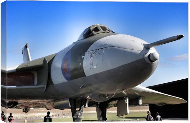 Vulcan Bomber on Static Display Canvas Print by Ed Fry