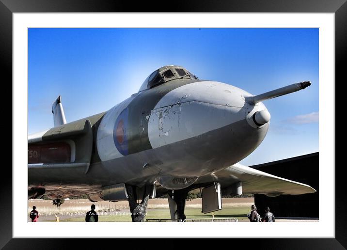 Vulcan Bomber on Static Display Framed Mounted Print by Ed Fry