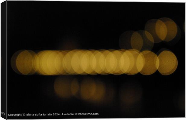 Ponte Vecchio Night Lights Canvas Print by Elena Sofia Janata