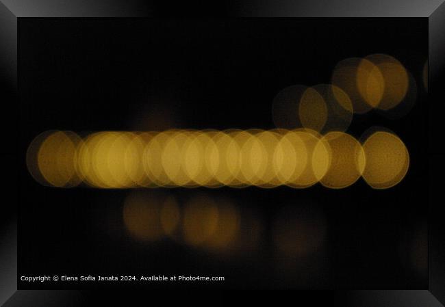 Ponte Vecchio Night Lights Framed Print by Elena Sofia Janata