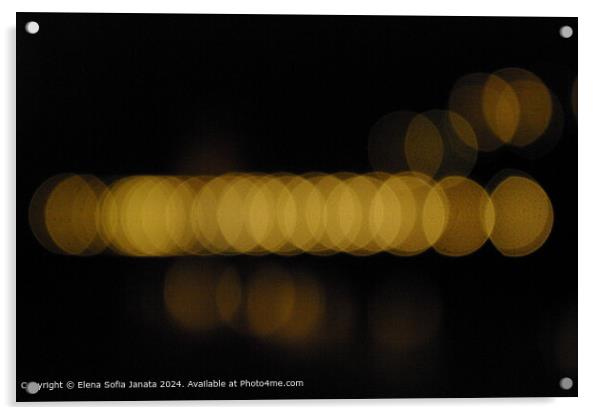 Ponte Vecchio Night Lights Acrylic by Elena Sofia Janata