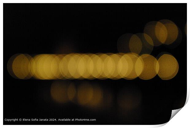 Ponte Vecchio Night Lights Print by Elena Sofia Janata