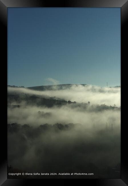 Foggy Hills Camerino Sunrise Framed Print by Elena Sofia Janata