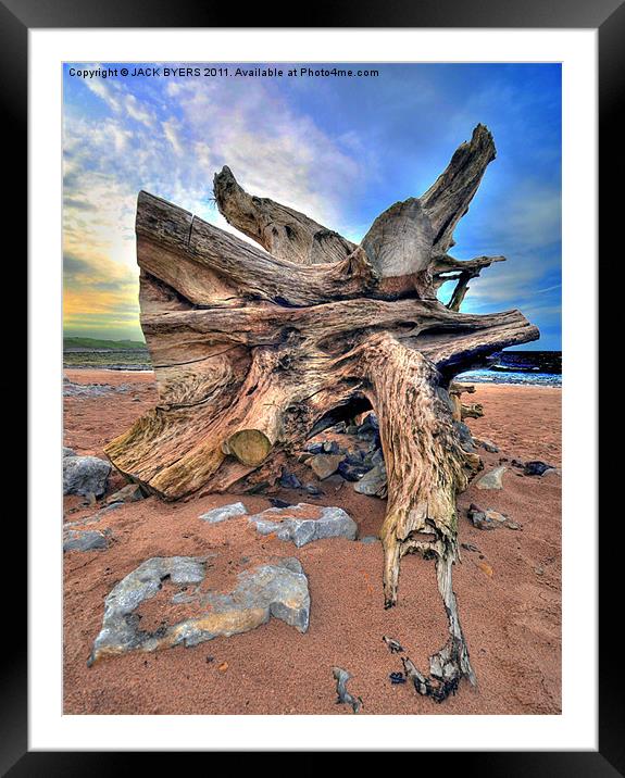 Driftwood Framed Mounted Print by Jack Byers
