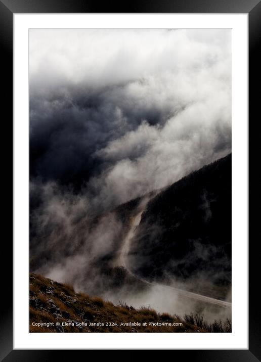 San Vicino Mountain Fog Framed Mounted Print by Elena Sofia Janata