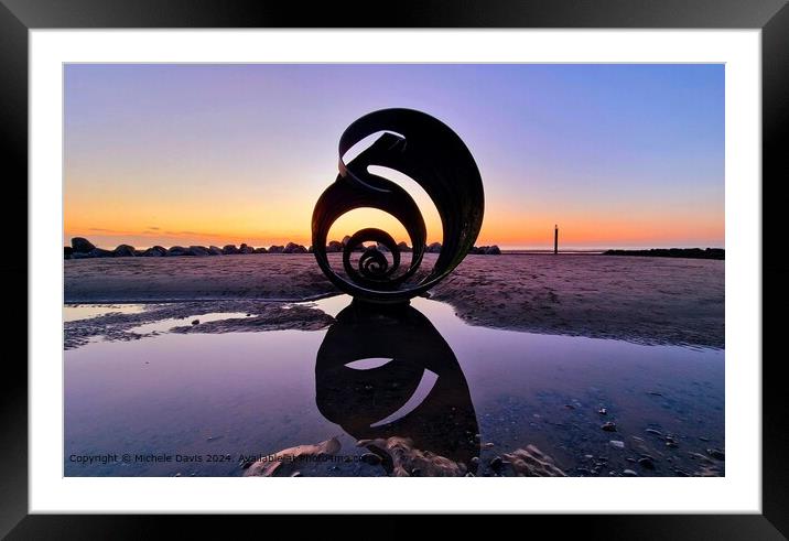 Mary's Shell Sunset Reflection Framed Mounted Print by Michele Davis