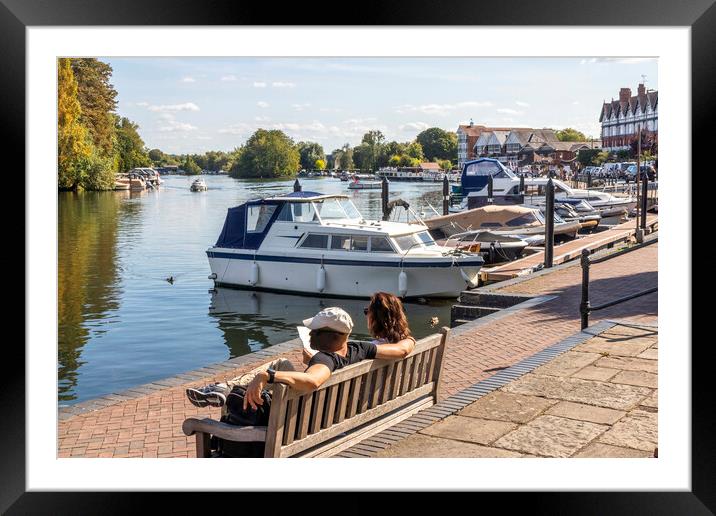 Thames Boats Henley Framed Mounted Print by Kevin Hellon