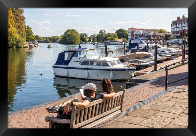 Thames Boats Henley Framed Print by Kevin Hellon