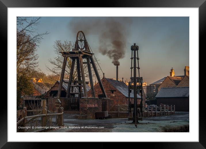 Frosty Morning at the mine Framed Mounted Print by Ironbridge Images