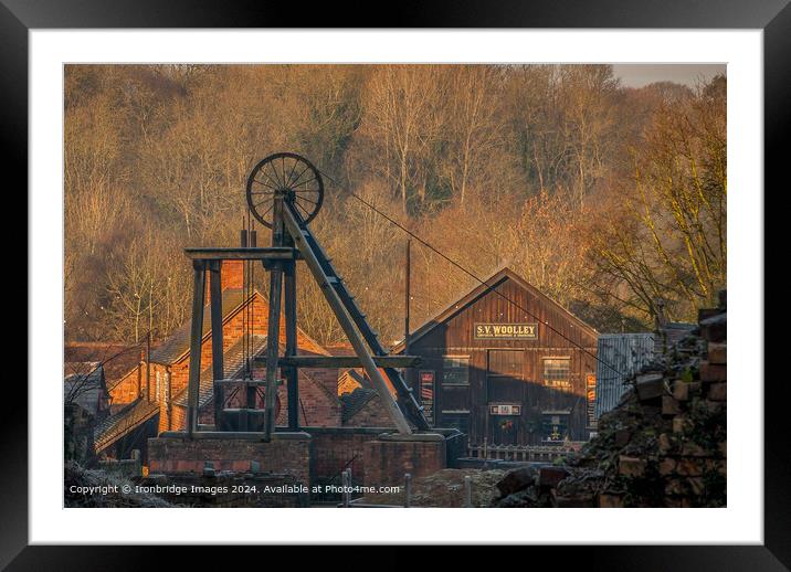 Sunrise over a frosty Victorian mine Framed Mounted Print by Ironbridge Images