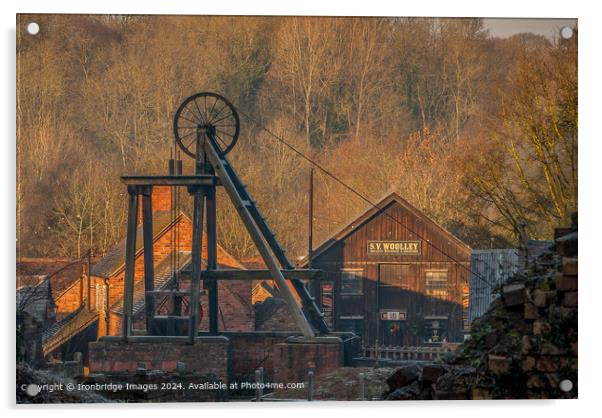 Sunrise over a frosty Victorian mine Acrylic by Ironbridge Images