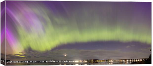 Aurora Dundee Cityscape Canvas Print by Craig Doogan