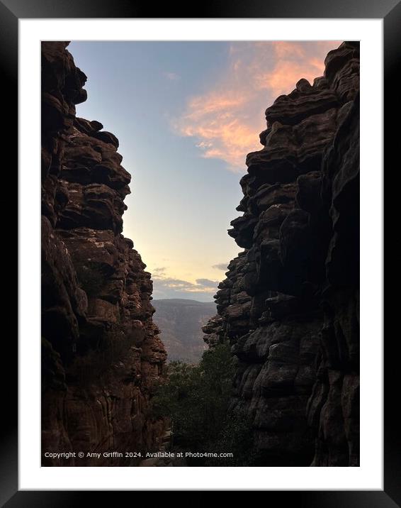 Sunset Canyon Passage  Framed Mounted Print by Amy Griffin