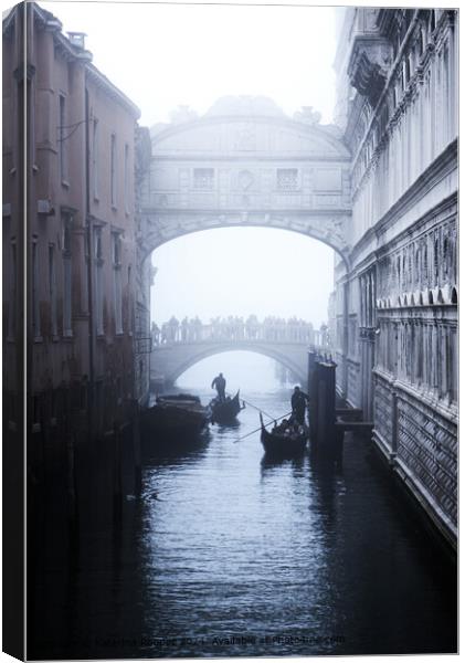 Venice Bridge of Sighs  Canvas Print by Katerina Roupec