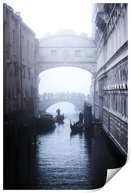 Venice Bridge of Sighs  Print by Katerina Roupec
