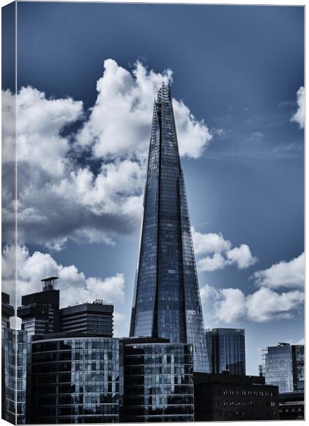 the Shard in the clouds Canvas Print by Katerina Roupec