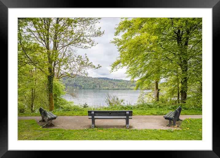 Tranquil Lake Windermere view Framed Mounted Print by Jason Wells