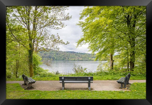 Tranquil Lake Windermere view Framed Print by Jason Wells