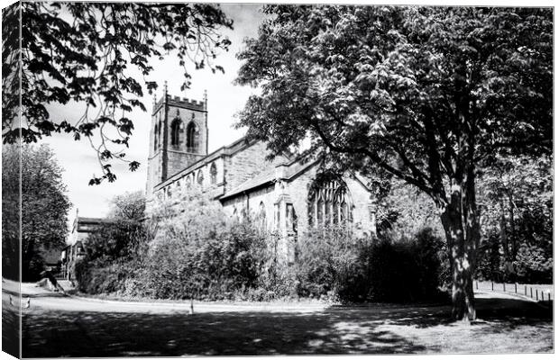 Christ Church Pennington  Mono Canvas Print by Glen Allen