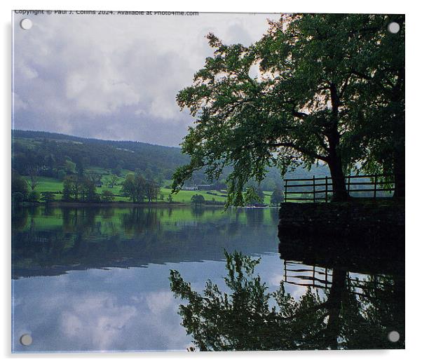 Coniston Reflections Acrylic by Paul J. Collins