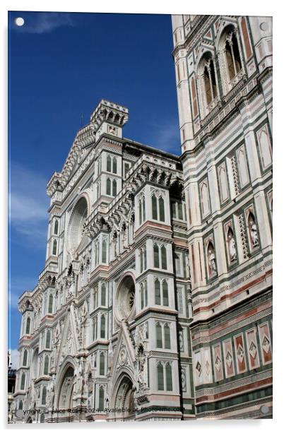 Florence Italy Duomo  Acrylic by Alice Rose Lenton