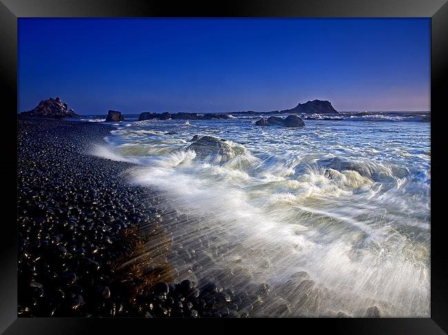 Explosive Tides  Framed Print by Mike Dawson