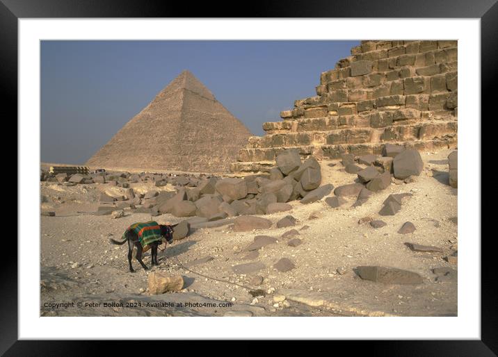Great Pyramid Mule Stones Framed Mounted Print by Peter Bolton