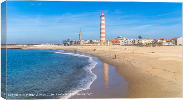 Sand Sea Lighthouse Reflection Canvas Print by Margaret Ryan