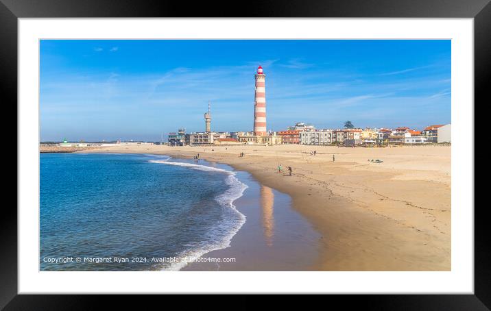 Sand Sea Lighthouse Reflection Framed Mounted Print by Margaret Ryan