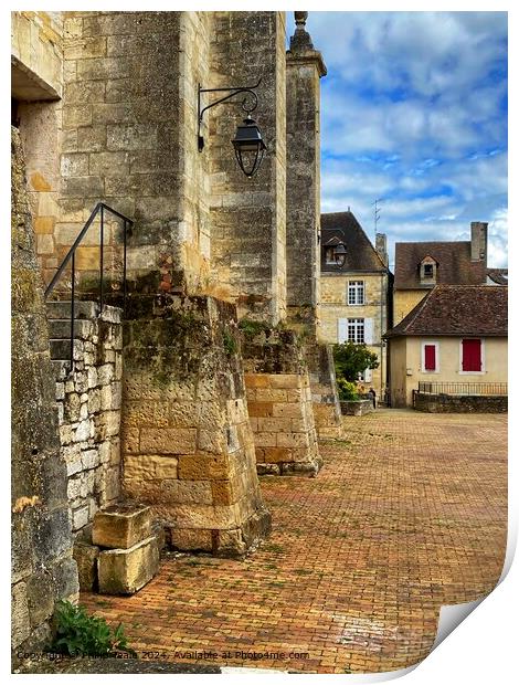 Medieval buildings, Bergerac, France Print by Philip Teale