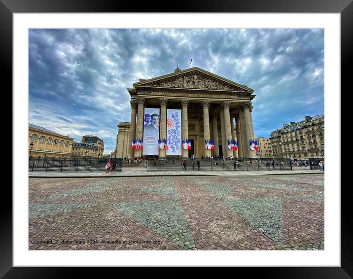 Pantheon Paris Cloudscape Framed Mounted Print by Philip Teale