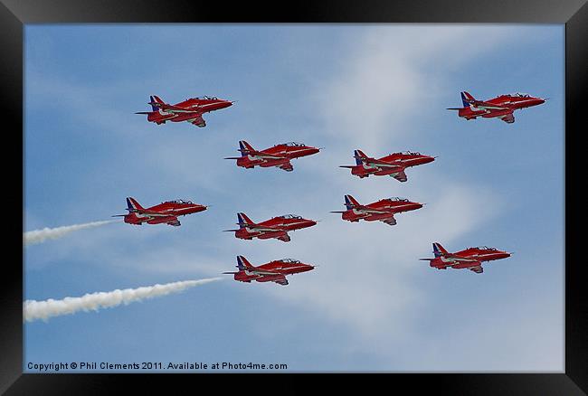 RAF Red Arrows Framed Print by Phil Clements