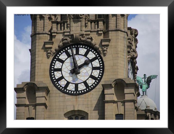 Liverpool Liver Building Clock Framed Mounted Print by Ian Fairbrother