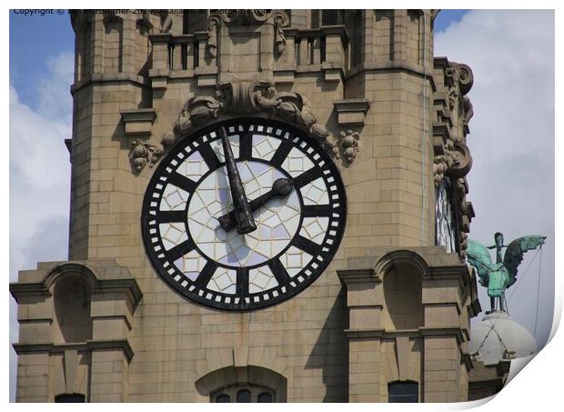 Liverpool Liver Building Clock Print by Ian Fairbrother